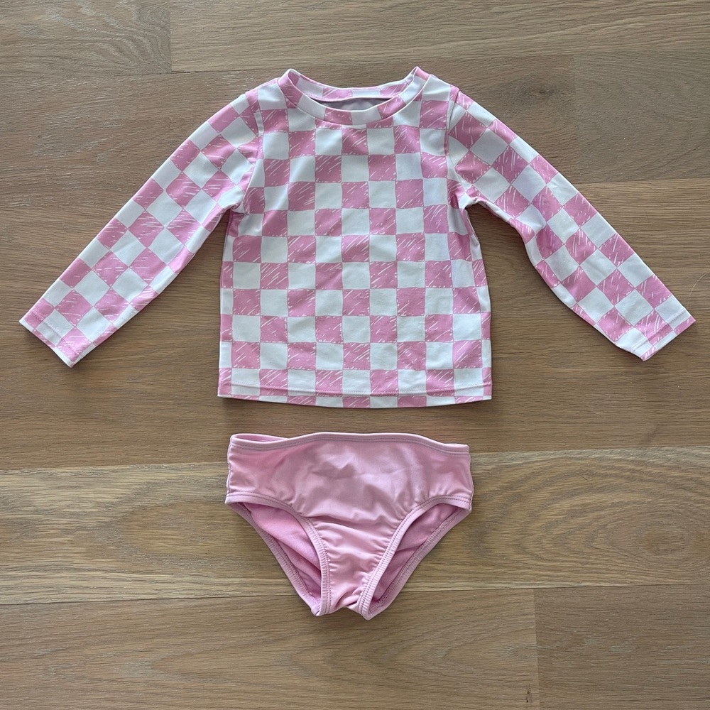 GAP Pink Rashguard Swim Set